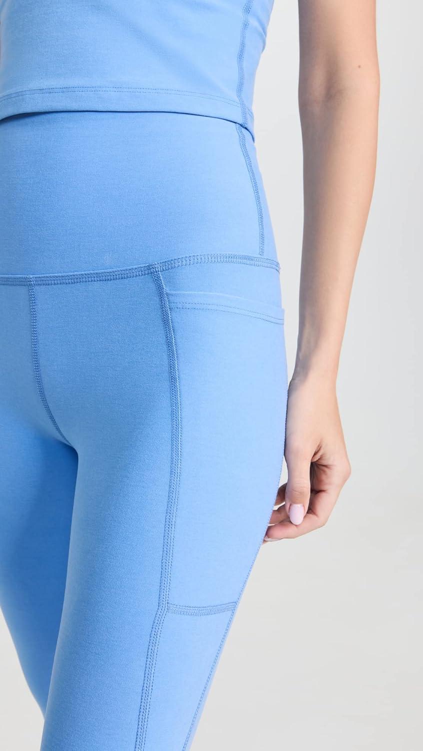 imageBeyond Yoga Womens Spacedye Out of Pocket HighWaisted Midi LeggingFlower Blue Heather