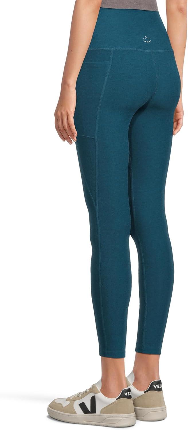 imageBeyond Yoga Womens Spacedye Out of Pocket HighWaisted Midi LeggingMajestic Blue Heather