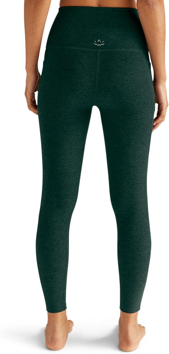 imageBeyond Yoga Womens Spacedye Out of Pocket HighWaisted Midi LeggingMidnight Green Heather