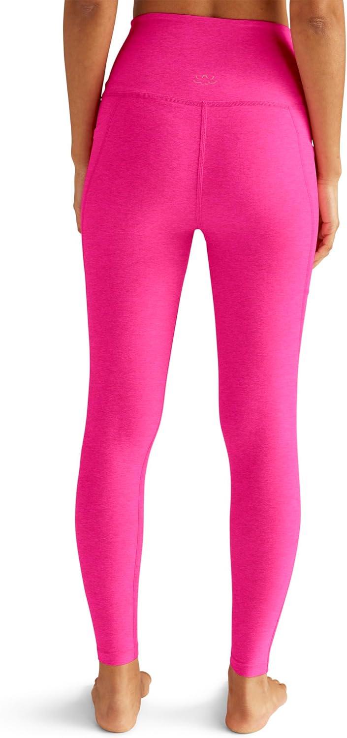imageBeyond Yoga Womens Spacedye Out of Pocket HighWaisted Midi LeggingPink Punch Heather