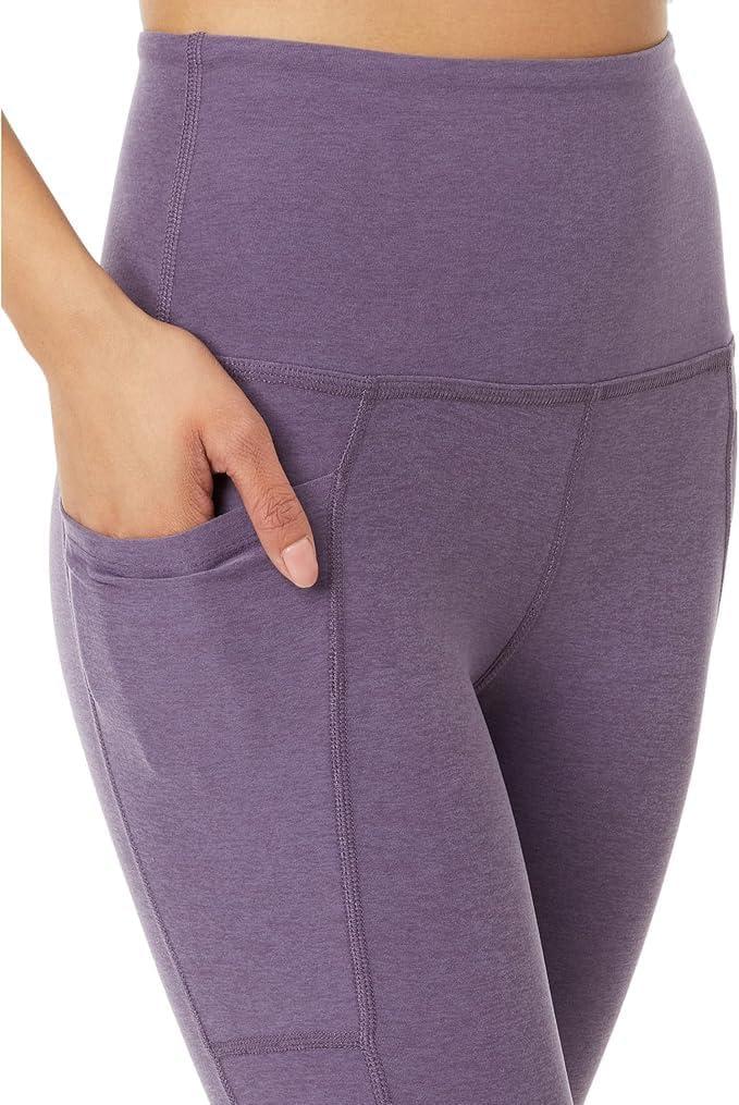 imageBeyond Yoga Womens Spacedye Out of Pocket HighWaisted Midi LeggingPurple Haze Heather