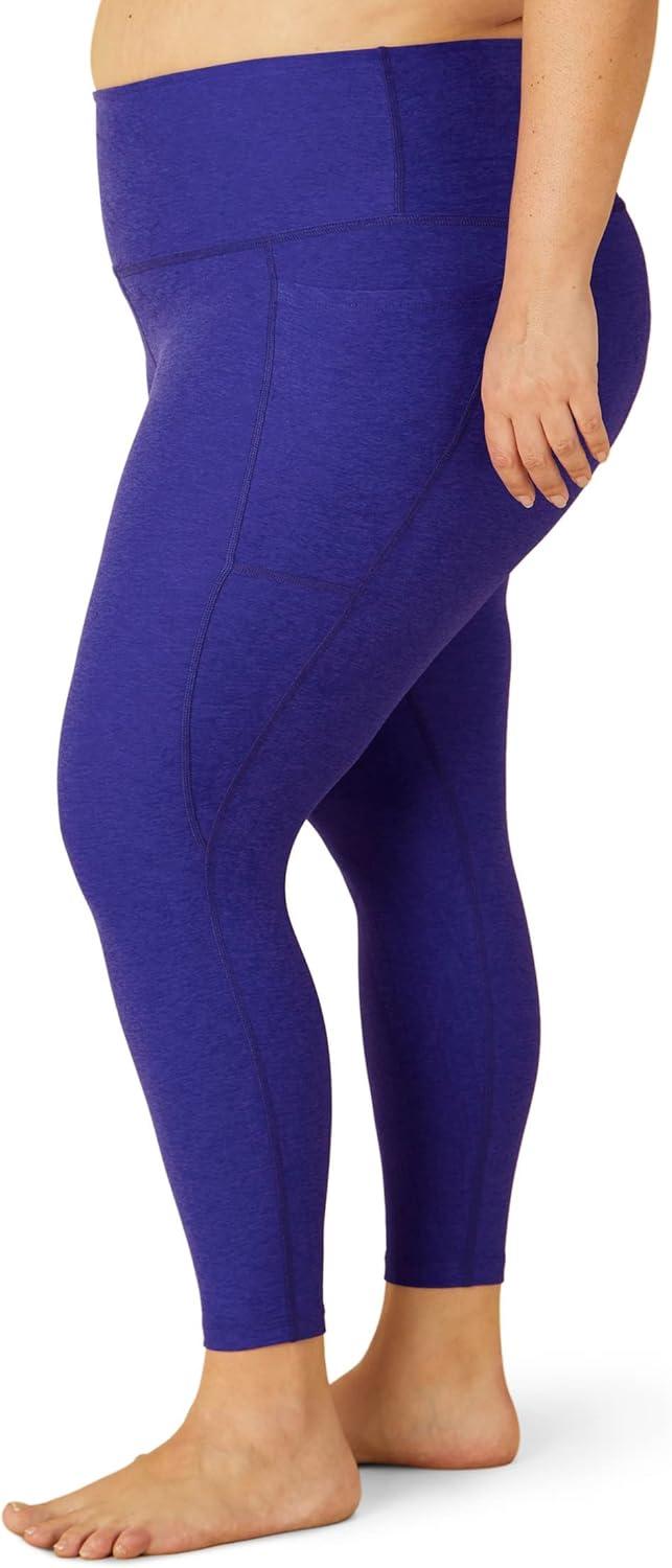 imageBeyond Yoga Womens Spacedye Out of Pocket HighWaisted Midi LeggingSapphire Blue Heather