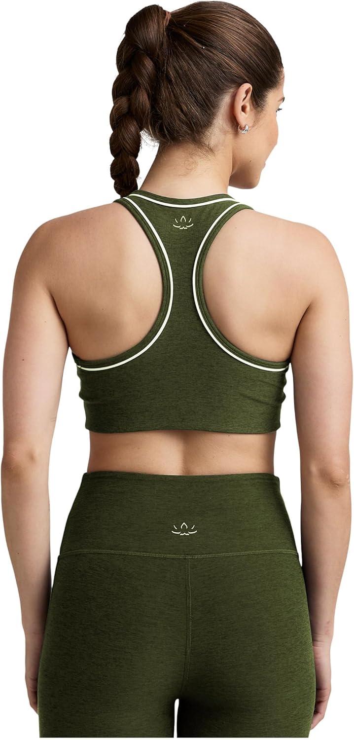 imageBeyond Yoga Womens Spacedye Ready BraArmy Green Heather