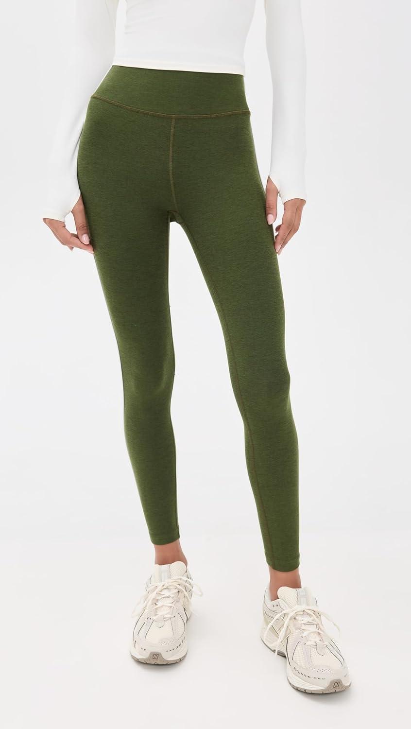 imageBeyond Yoga Womens Spacedye Ready Midi LeggingsArmy Green Heather
