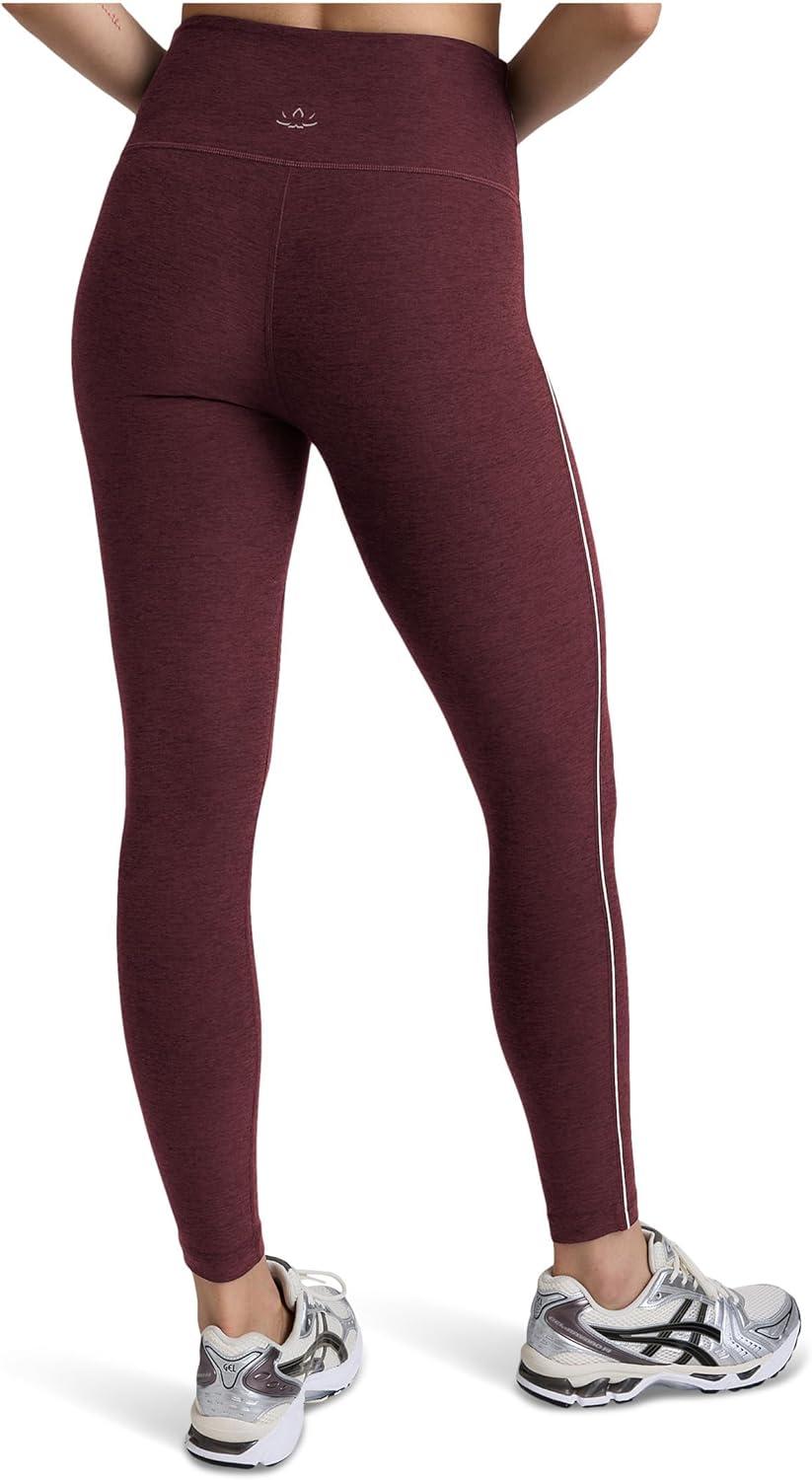 imageBeyond Yoga Womens Spacedye Ready Midi LeggingsMidnight Burgundy Heather