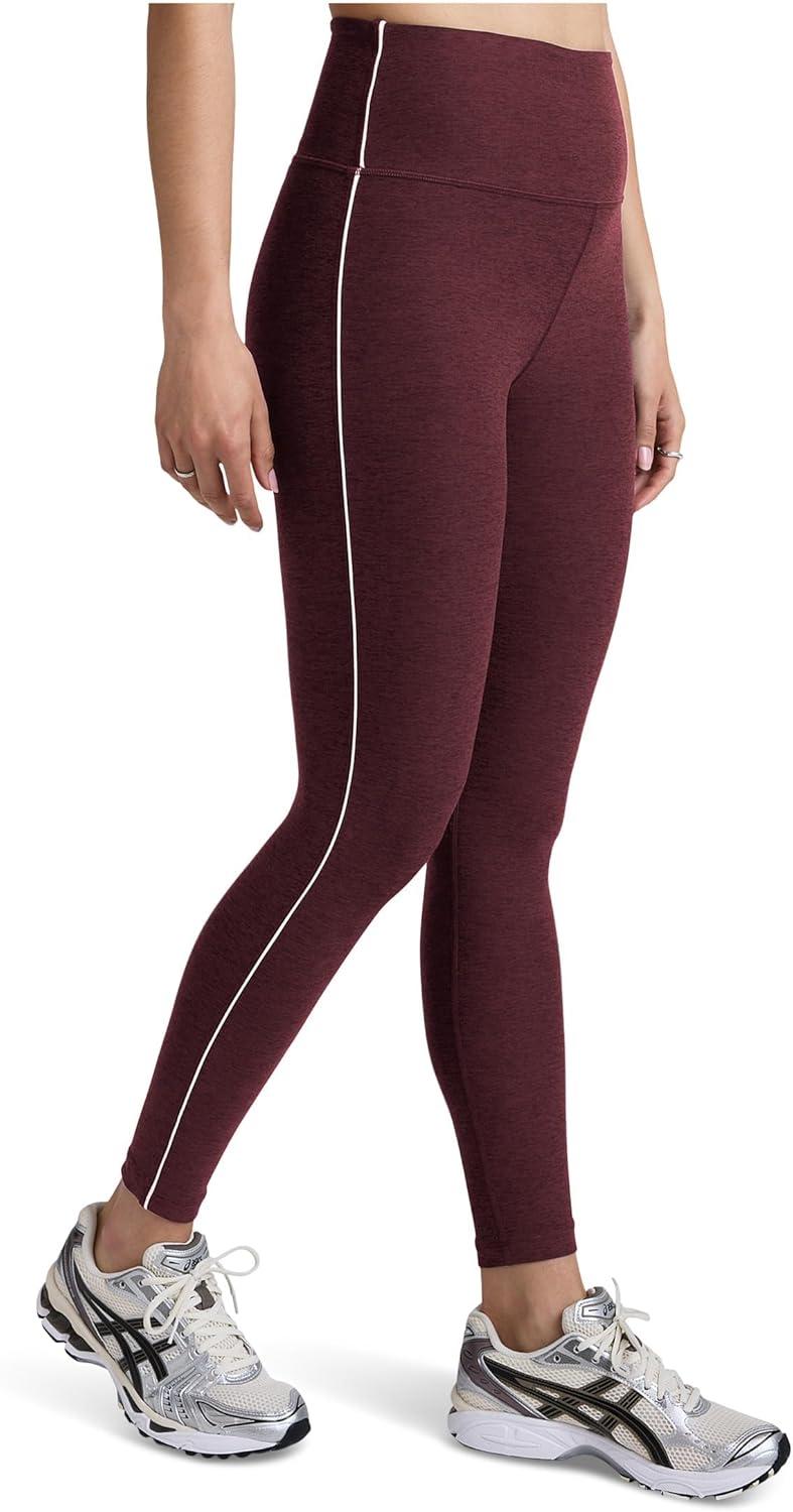 imageBeyond Yoga Womens Spacedye Ready Midi LeggingsMidnight Burgundy Heather