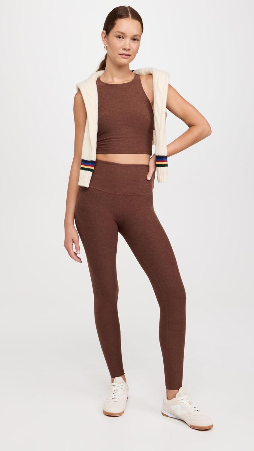 imageBeyond Yoga Womens Spacedye Refocus Cropped TankBold Mocha Heather