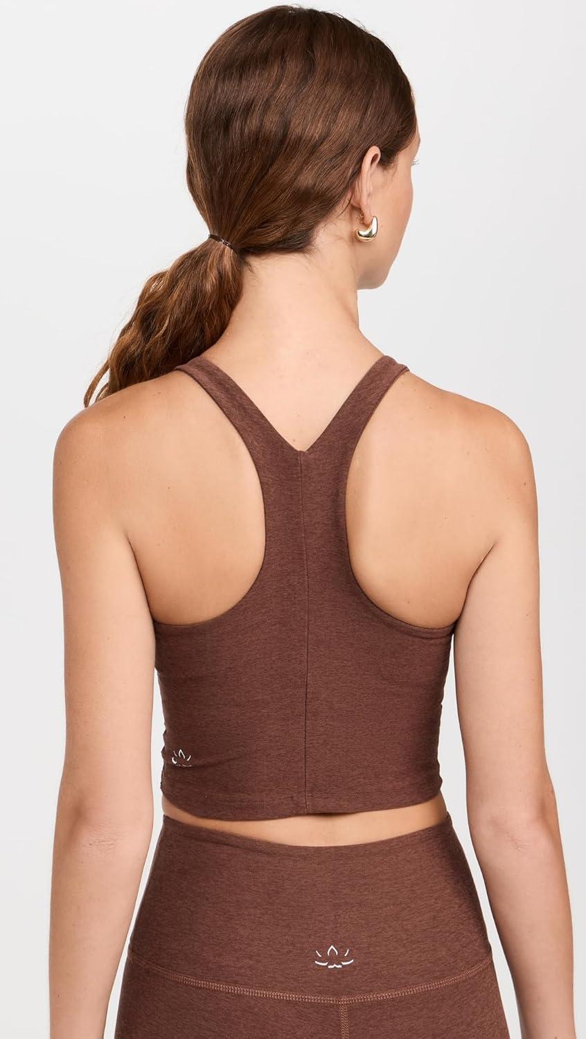 imageBeyond Yoga Womens Spacedye Refocus Cropped TankBold Mocha Heather