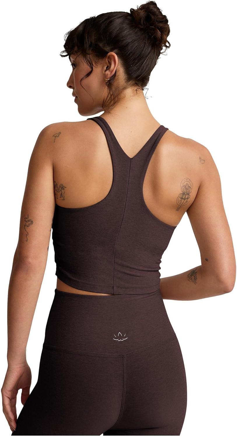 imageBeyond Yoga Womens Spacedye Refocus Cropped TankDark Chocolate Heather