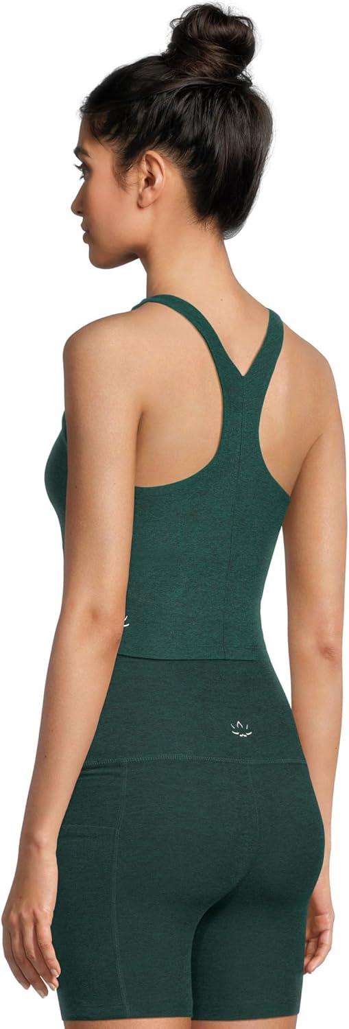 imageBeyond Yoga Womens Spacedye Refocus Cropped TankDark Spruce Green Heather
