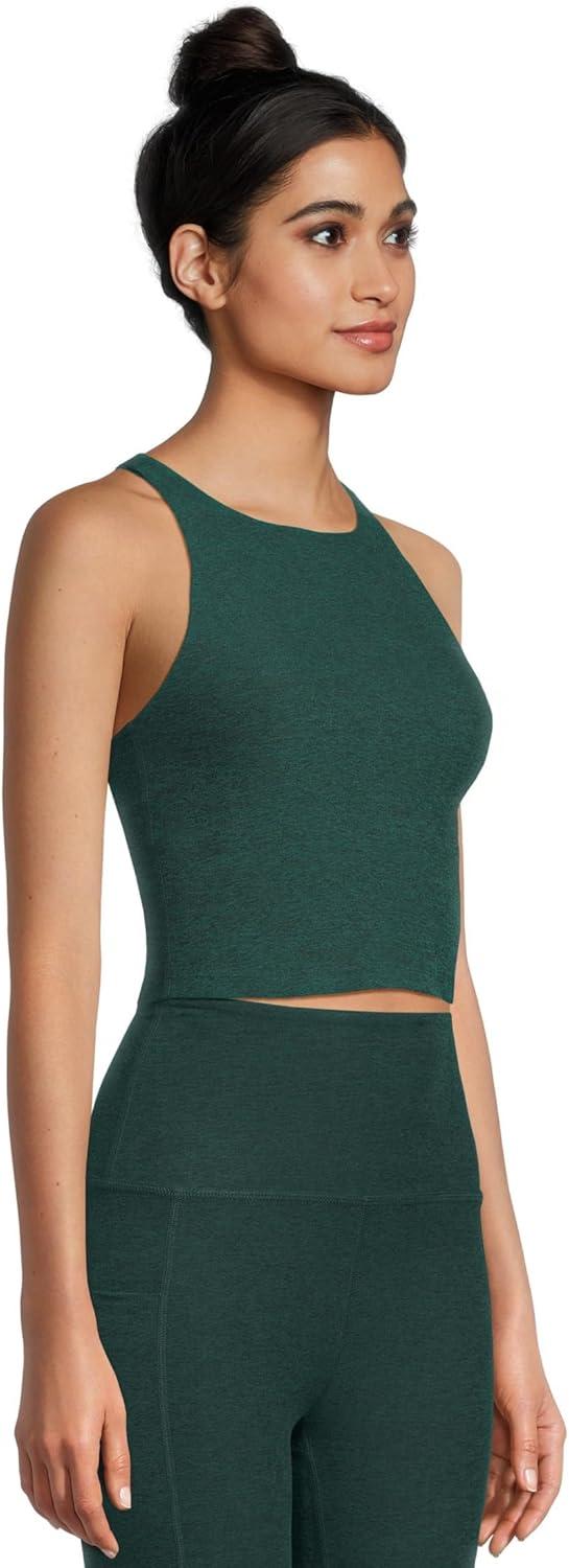 imageBeyond Yoga Womens Spacedye Refocus Cropped TankDark Spruce Green Heather
