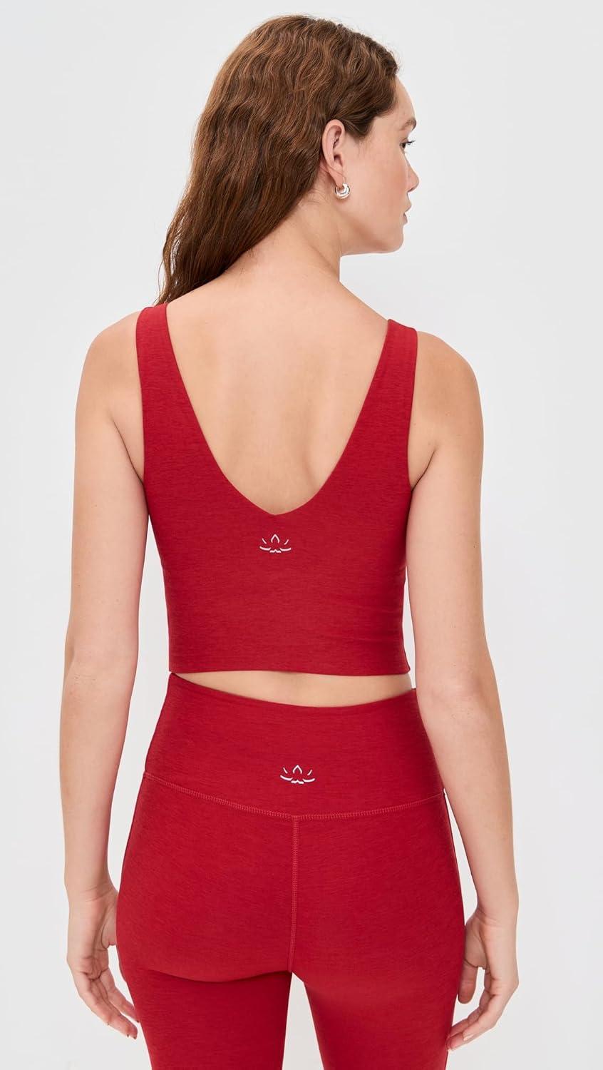 imageBeyond Yoga Womens Spacedye Refocus Cropped TankHolly Red Heather