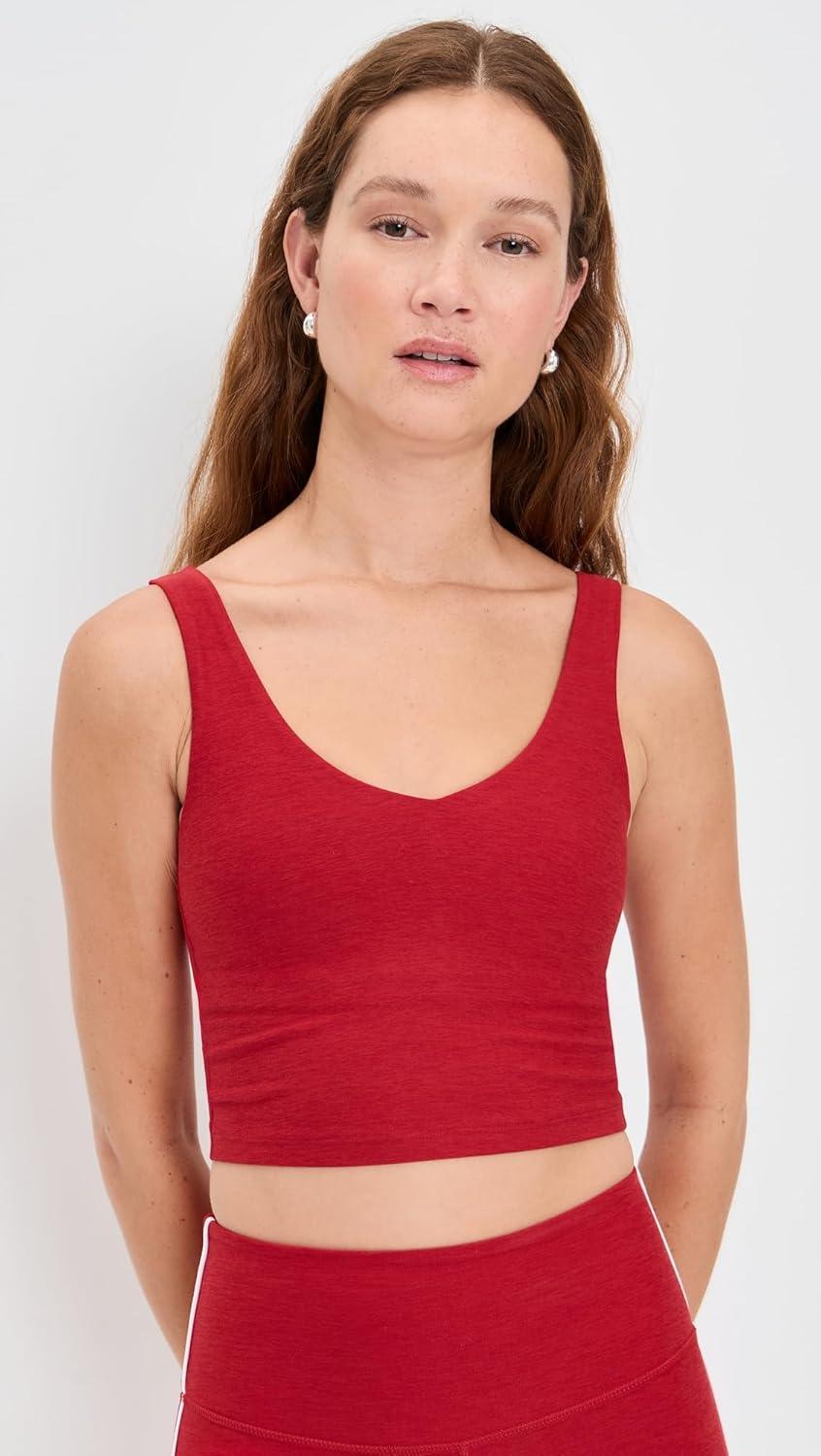 imageBeyond Yoga Womens Spacedye Refocus Cropped TankHolly Red Heather