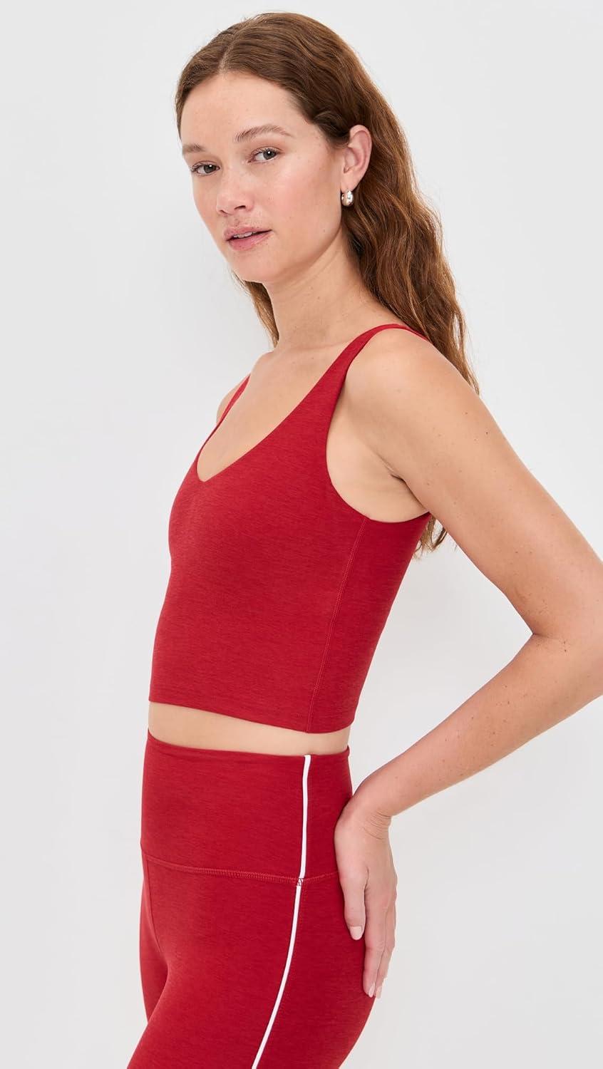 imageBeyond Yoga Womens Spacedye Refocus Cropped TankHolly Red Heather
