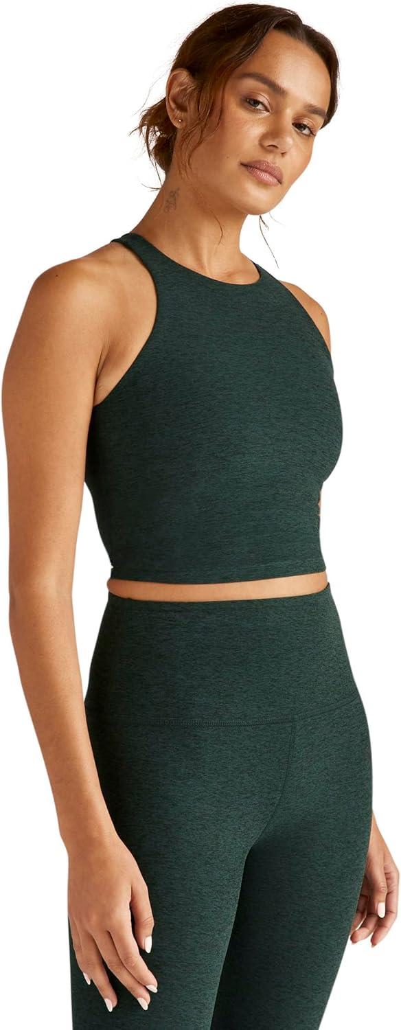 imageBeyond Yoga Womens Spacedye Refocus Cropped TankMidnight Green Heather
