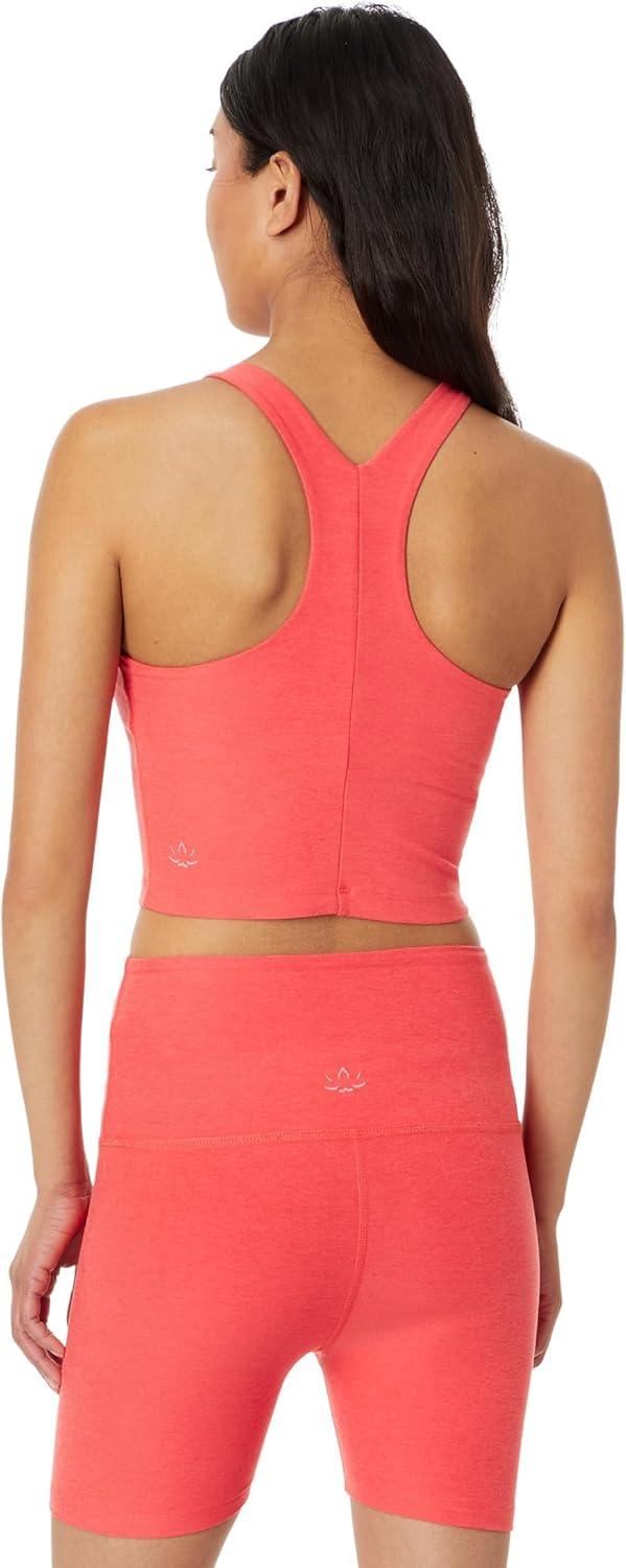 imageBeyond Yoga Womens Spacedye Refocus Cropped TankRed Ash Heather