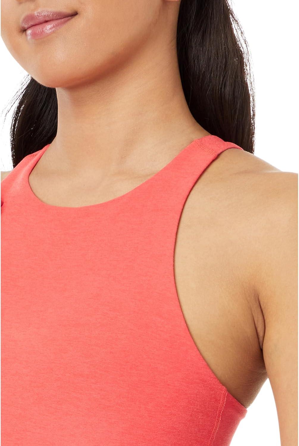 imageBeyond Yoga Womens Spacedye Refocus Cropped TankRed Ash Heather