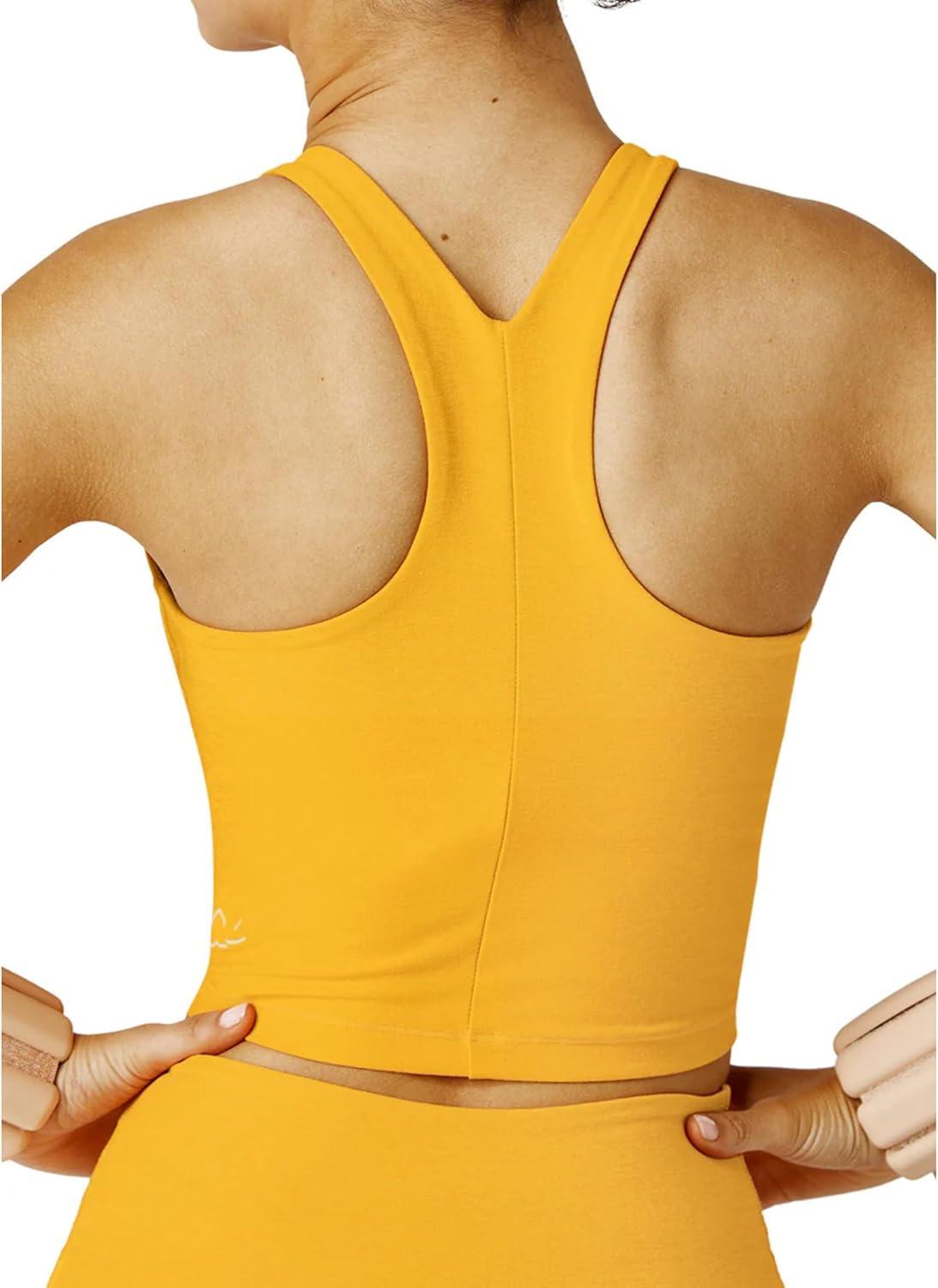 imageBeyond Yoga Womens Spacedye Refocus Cropped TankSunflower Heather