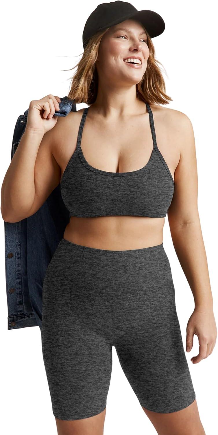 imageBeyond Yoga Womens Spacedye Slim Racerback BraBlackcharcoal