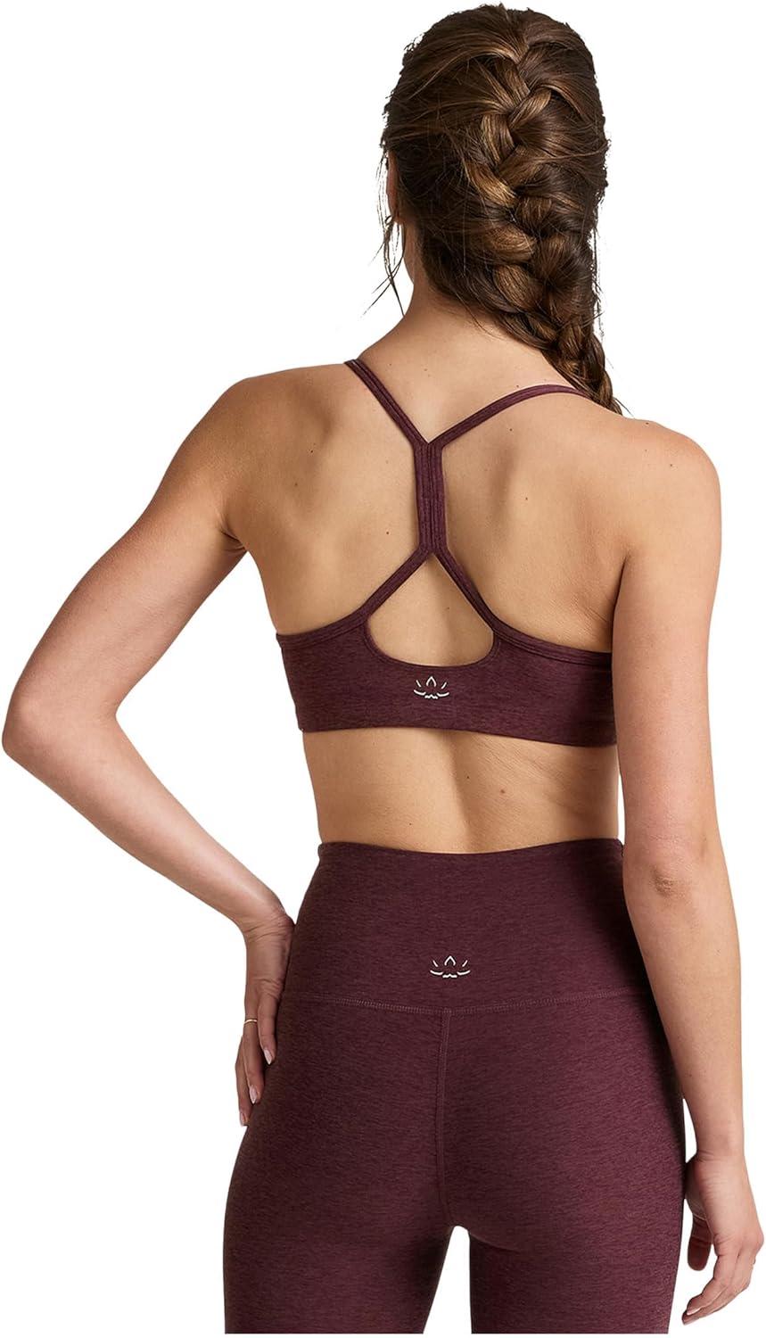 imageBeyond Yoga Womens Spacedye Slim Racerback BraMidnight Burgundy Heather
