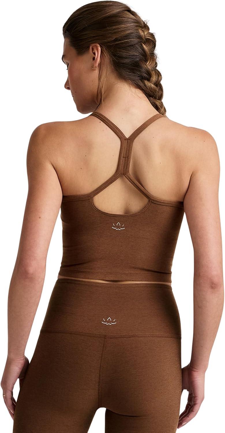 imageBeyond Yoga Womens Spacedye Slim Racerback Cropped TankBold Mocha Heather