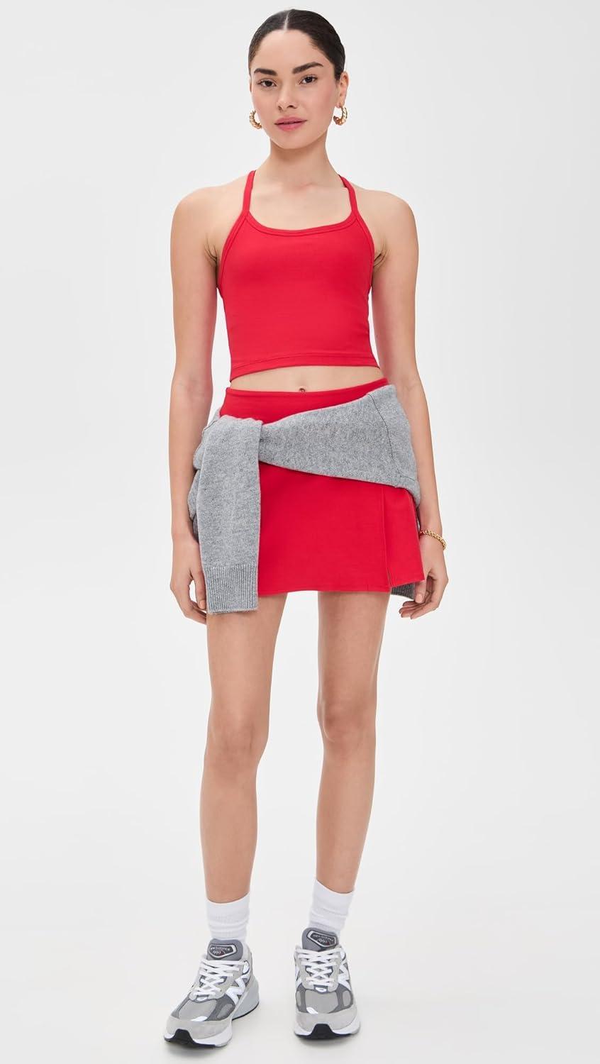 imageBeyond Yoga Womens Spacedye Slim Racerback Cropped TankCandy Apple Red Heather