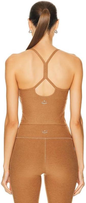 imageBeyond Yoga Womens Spacedye Slim Racerback Cropped TankCaramel Toffee Heather