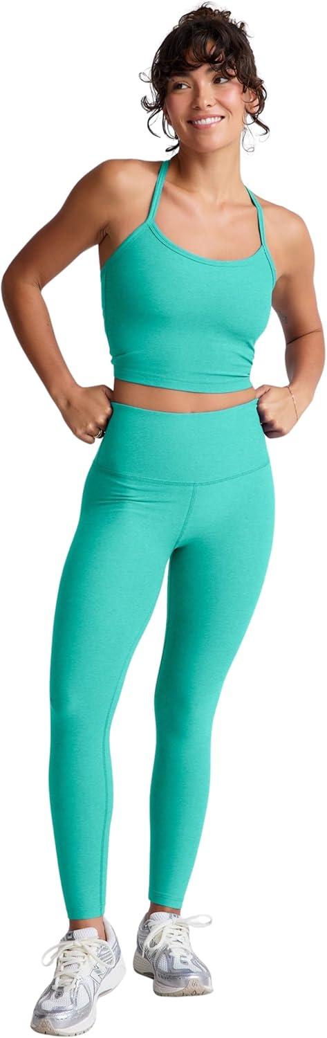 imageBeyond Yoga Womens Spacedye Slim Racerback Cropped TankCarribean Sea Heather