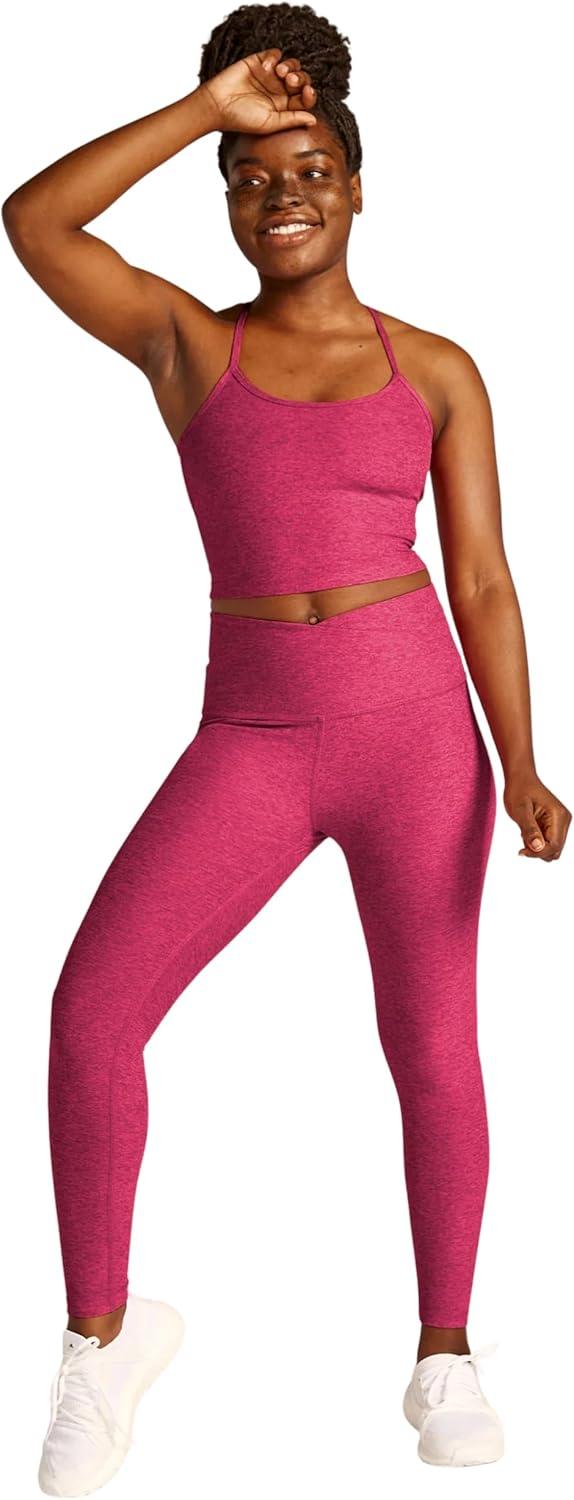 imageBeyond Yoga Womens Spacedye Slim Racerback Cropped TankCranberry Heather