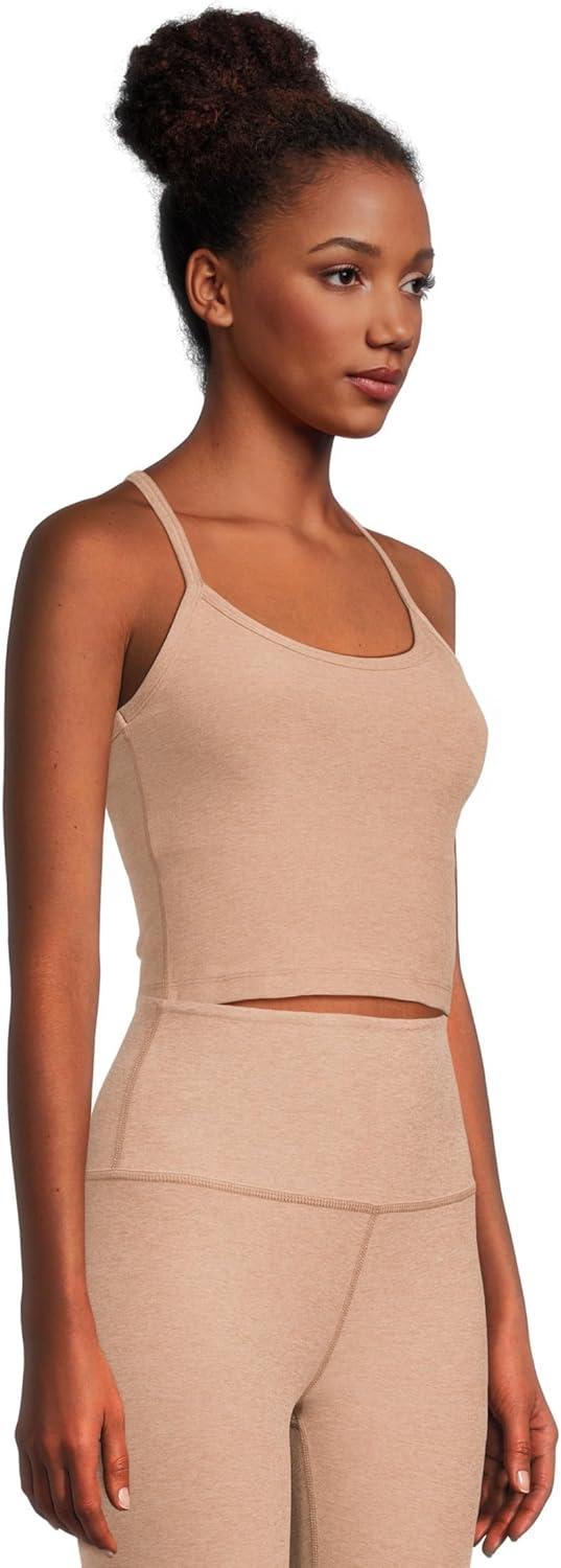 imageBeyond Yoga Womens Spacedye Slim Racerback Cropped TankDesert Sand Heather