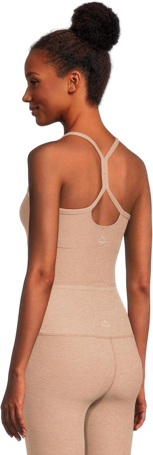 imageBeyond Yoga Womens Spacedye Slim Racerback Cropped TankDesert Sand Heather