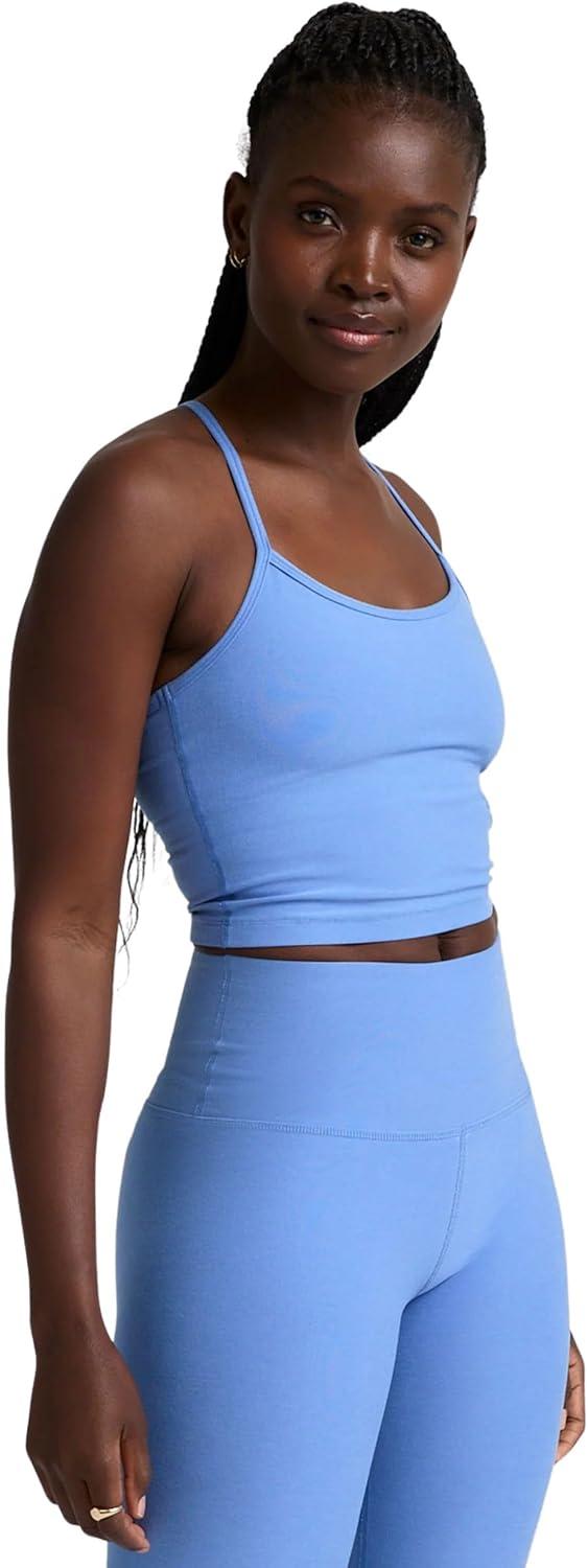 imageBeyond Yoga Womens Spacedye Slim Racerback Cropped TankFlower Blue Heather