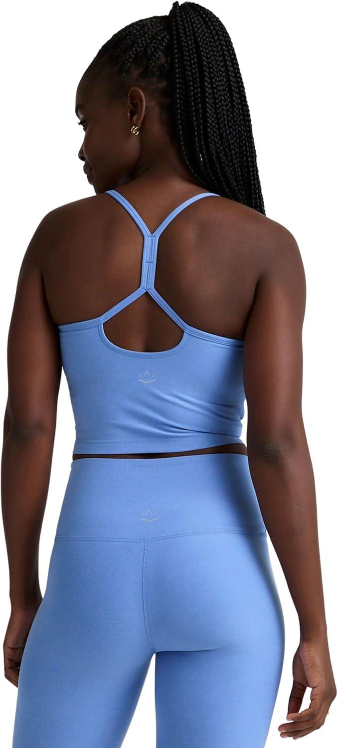 imageBeyond Yoga Womens Spacedye Slim Racerback Cropped TankFlower Blue Heather