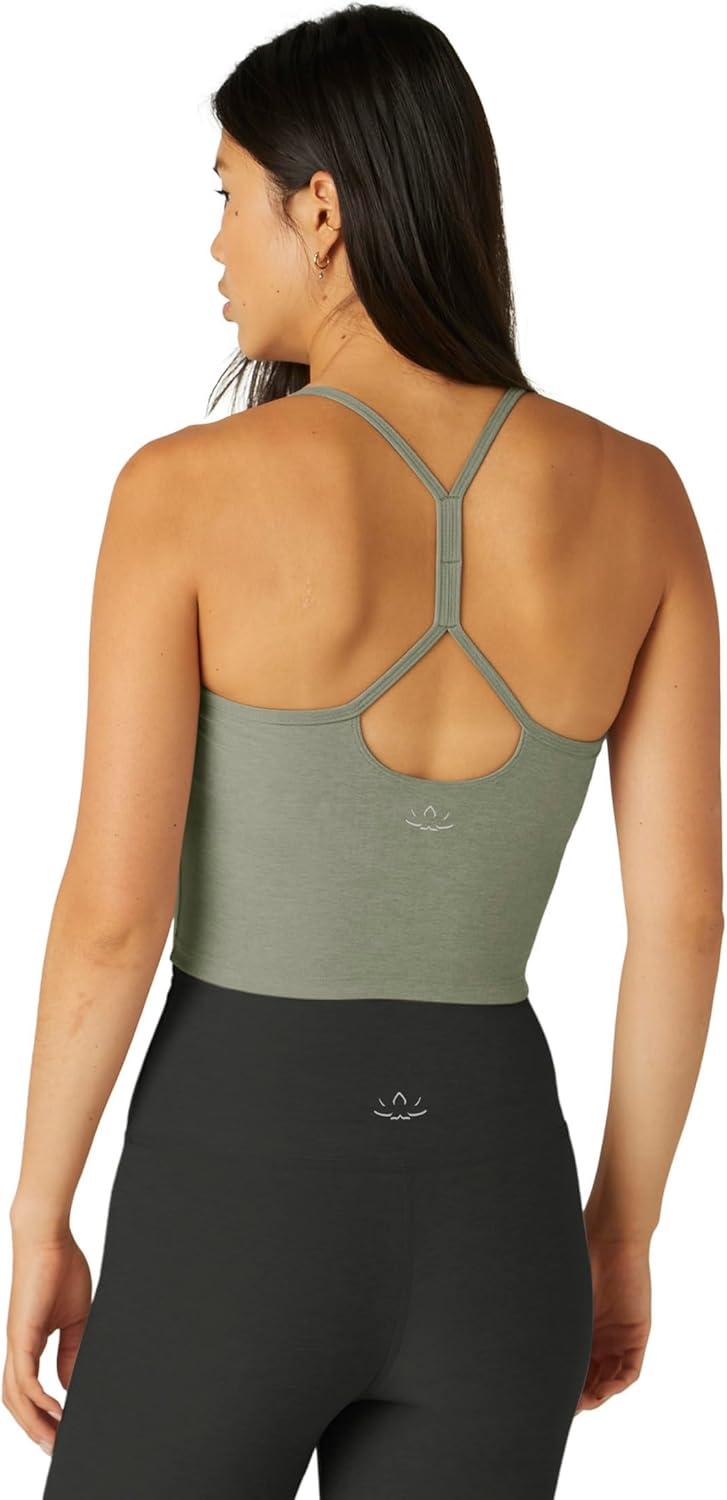 imageBeyond Yoga Womens Spacedye Slim Racerback Cropped TankGrey Sage Heather