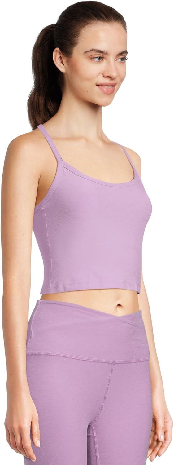 imageBeyond Yoga Womens Spacedye Slim Racerback Cropped TankLilac Petal Heather