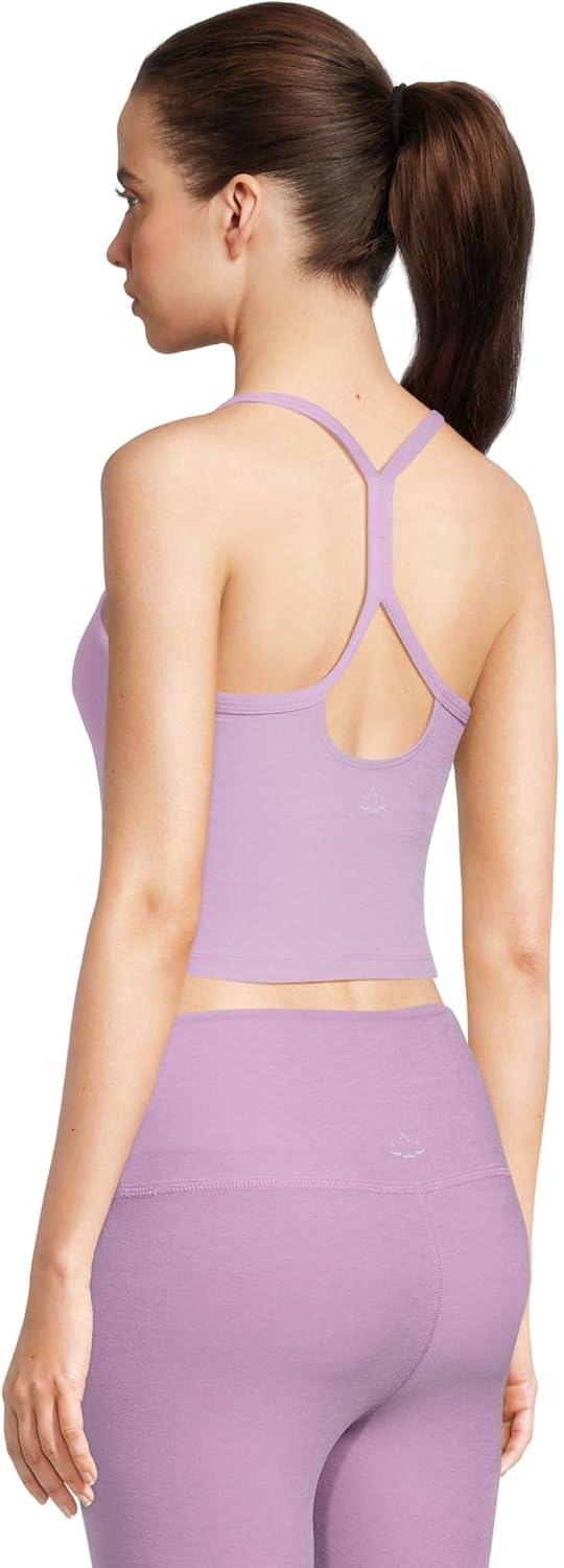 imageBeyond Yoga Womens Spacedye Slim Racerback Cropped TankLilac Petal Heather