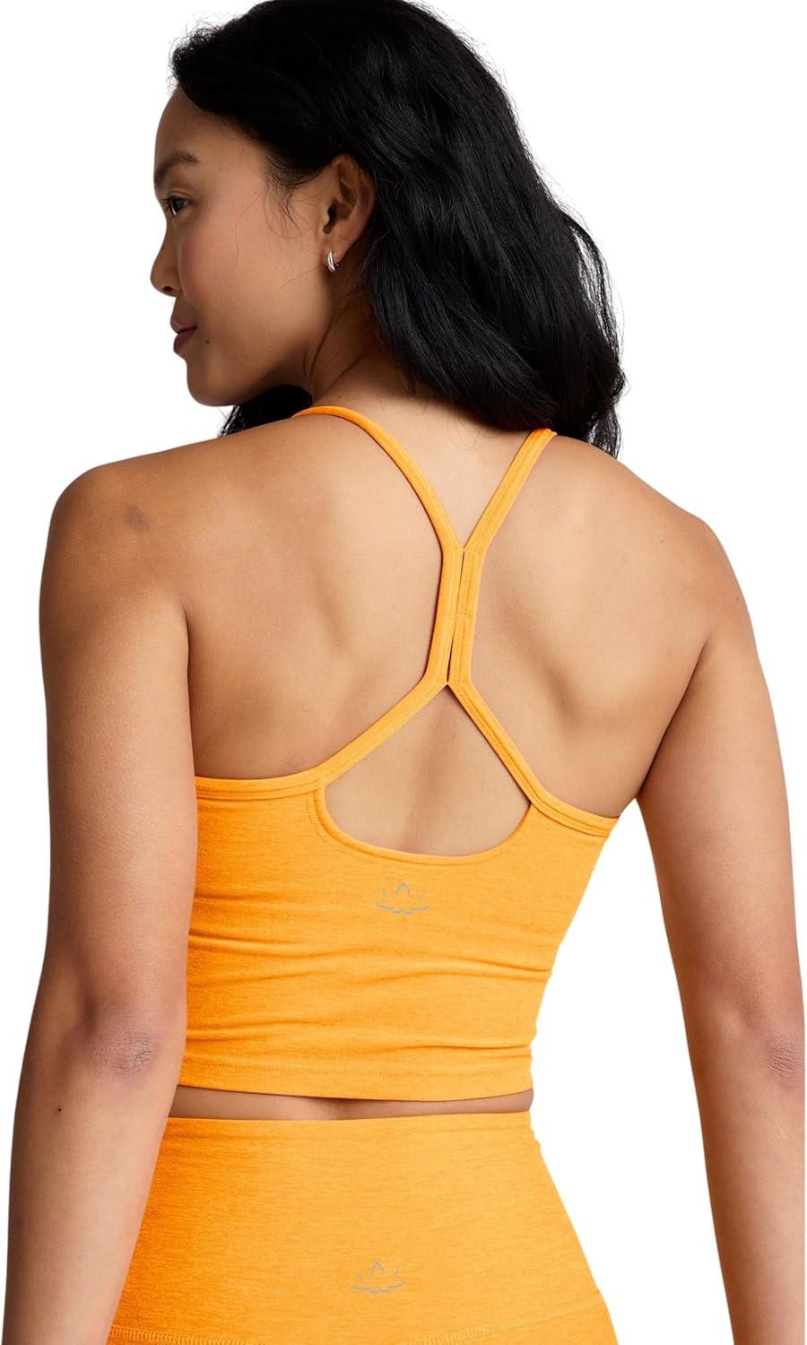imageBeyond Yoga Womens Spacedye Slim Racerback Cropped TankMango Pop Heather