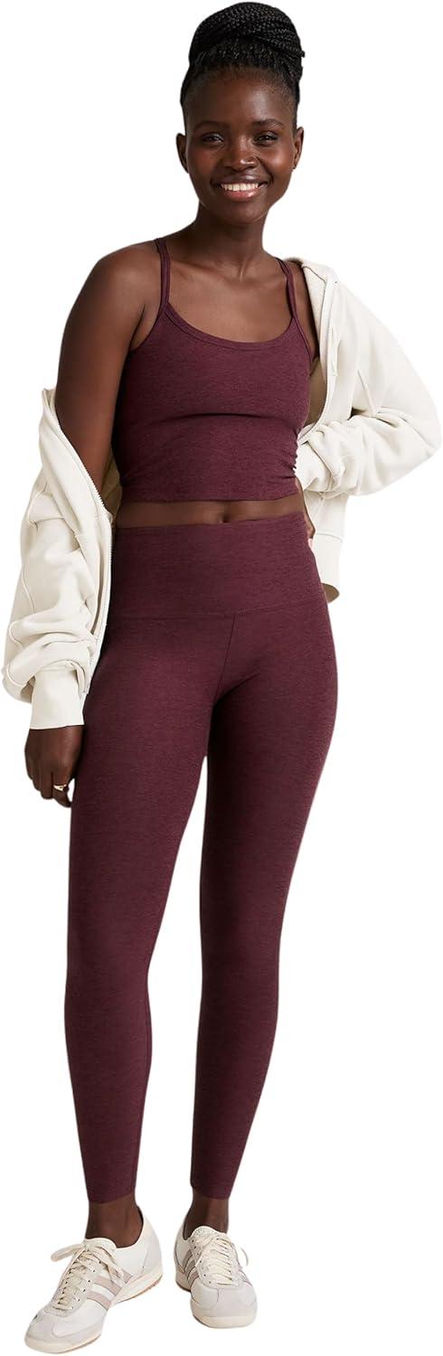 imageBeyond Yoga Womens Spacedye Slim Racerback Cropped TankMidnight Burgundy Heather