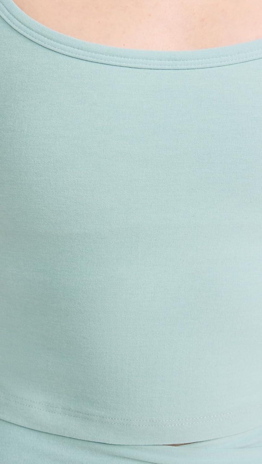 imageBeyond Yoga Womens Spacedye Slim Racerback Cropped TankMinty Slate Heather