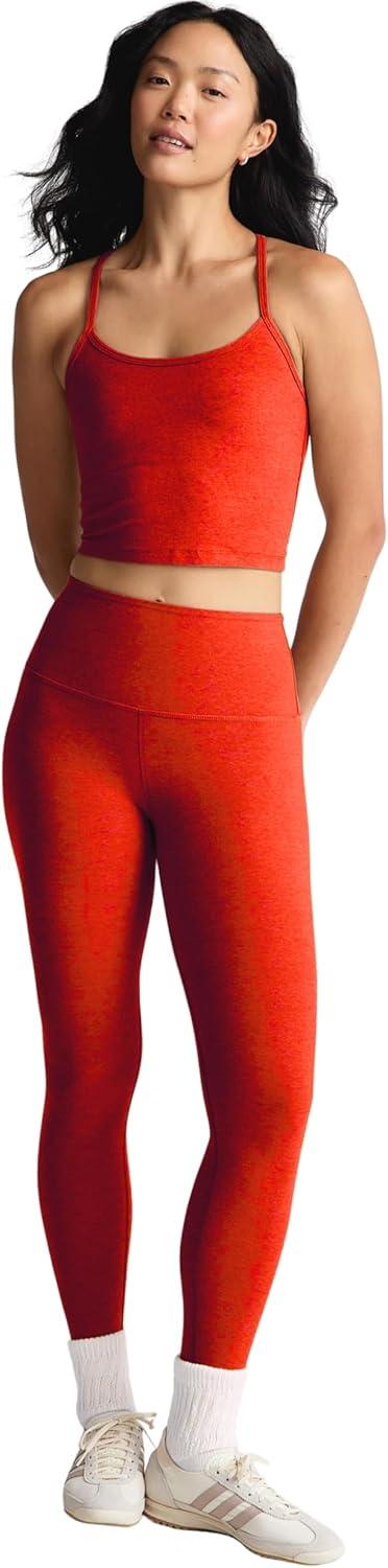 imageBeyond Yoga Womens Spacedye Slim Racerback Cropped TankRedflowerscarlett