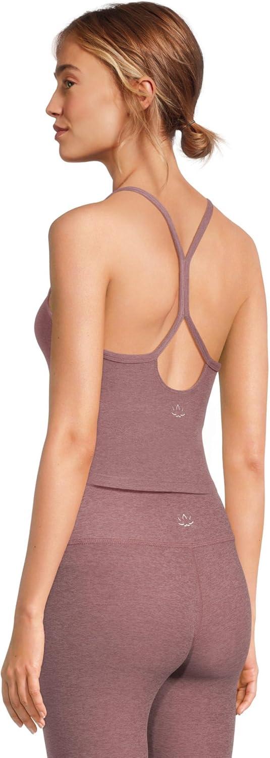 imageBeyond Yoga Womens Spacedye Slim Racerback Cropped TankRose Brush Heather