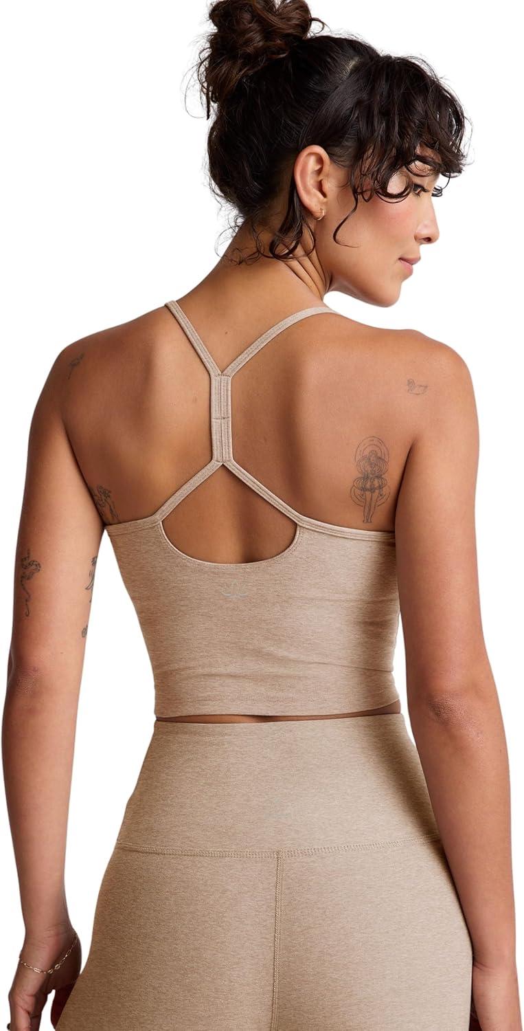imageBeyond Yoga Womens Spacedye Slim Racerback Cropped TankSand Swept Heather