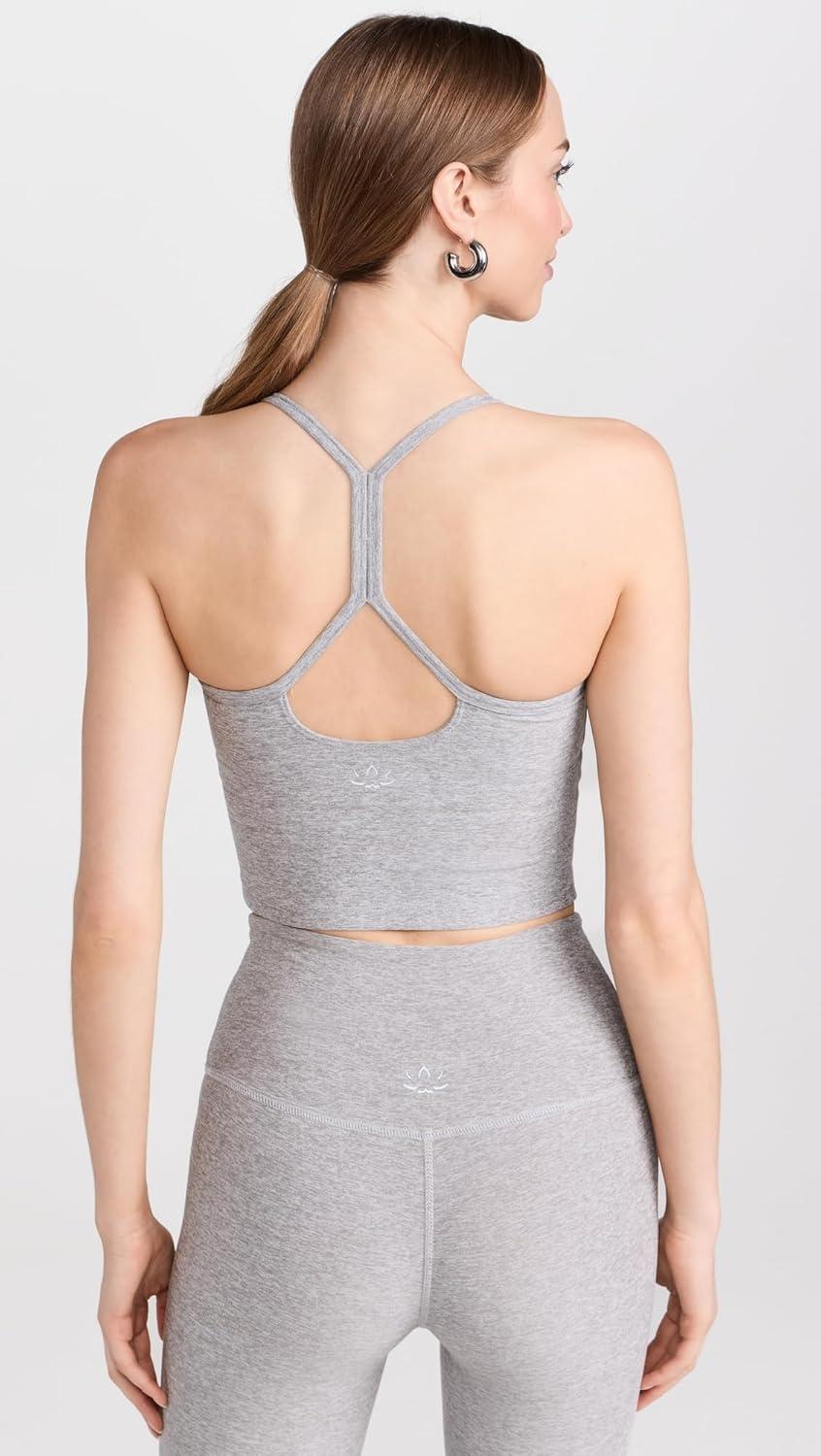 imageBeyond Yoga Womens Spacedye Slim Racerback Cropped TankSilver Mist