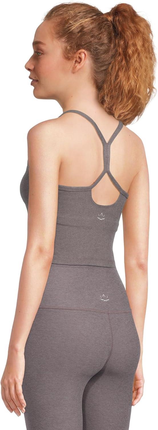 imageBeyond Yoga Womens Spacedye Slim Racerback Cropped TankSoft Umber Heather