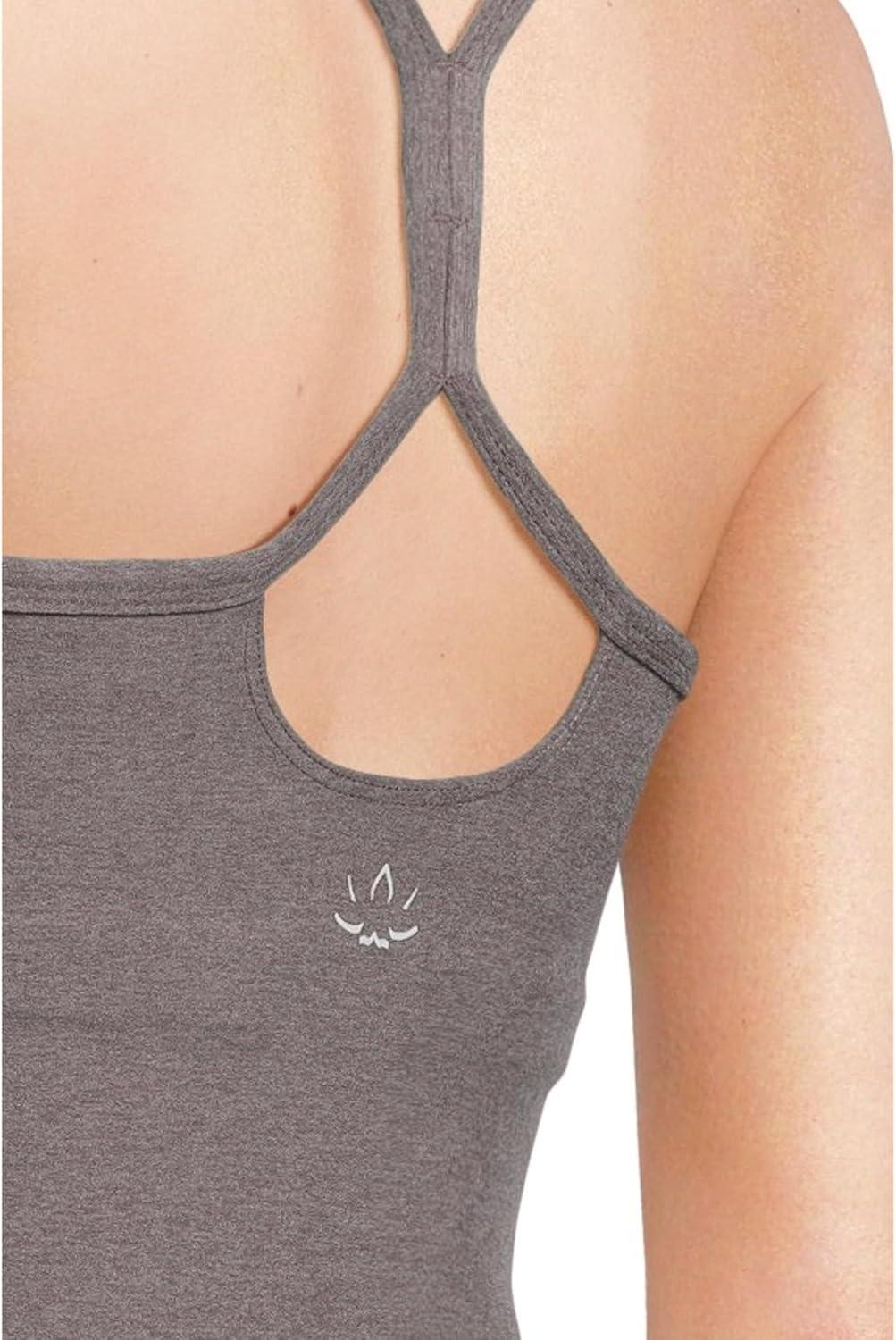imageBeyond Yoga Womens Spacedye Slim Racerback Cropped TankSoft Umber Heather