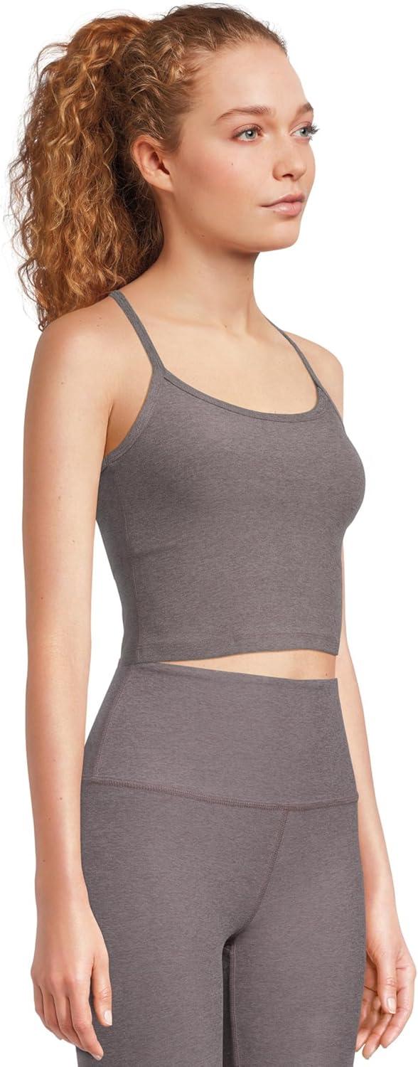 imageBeyond Yoga Womens Spacedye Slim Racerback Cropped TankSoft Umber Heather