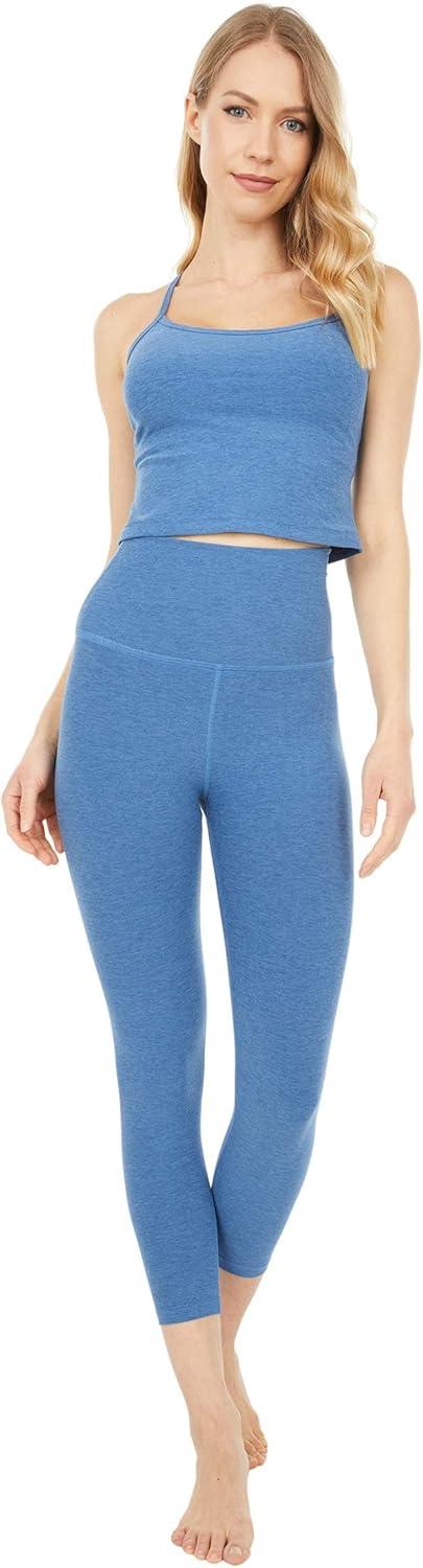 imageBeyond Yoga Womens Spacedye Slim Racerback Cropped TankWashed Denim