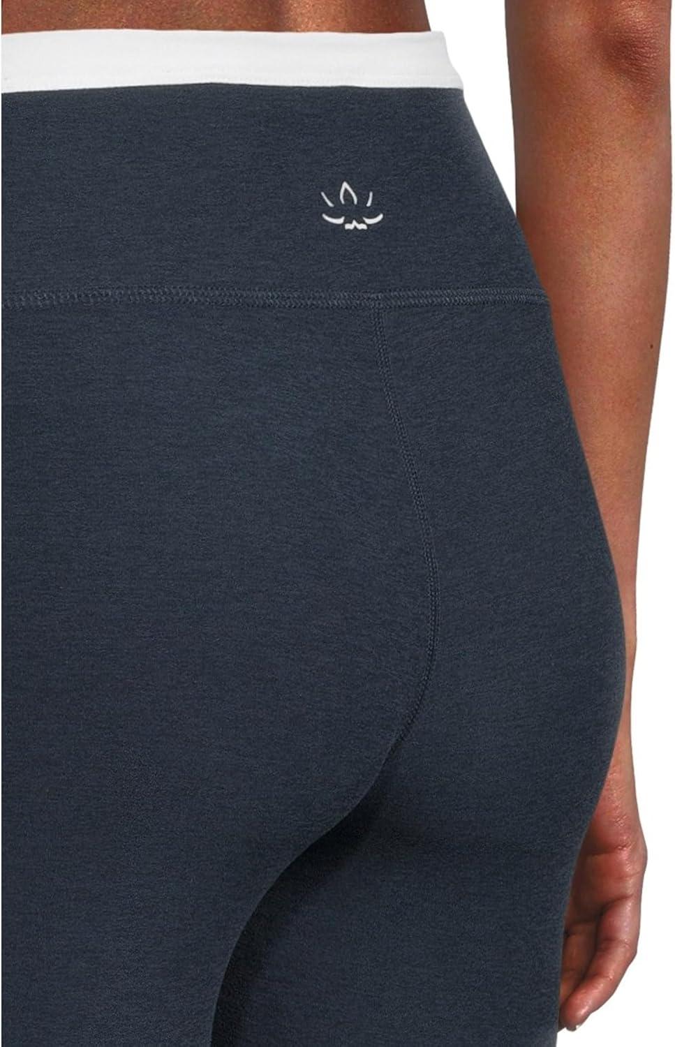 imageBeyond Yoga Womens Spacedye Trophy High Waisted Midi LeggingsNocturnal NavyCloud White