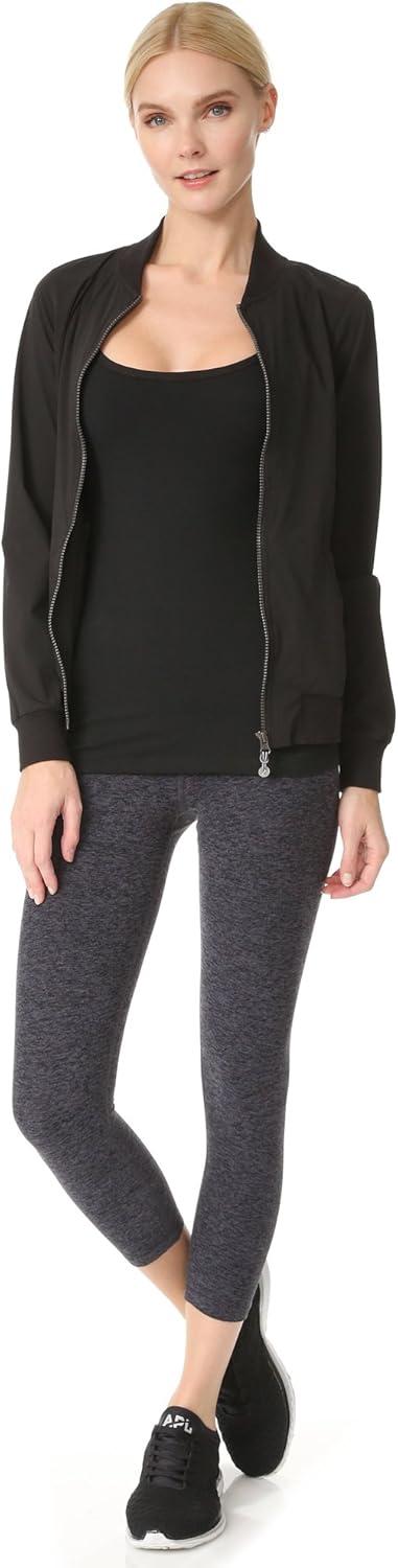 imageBeyond Yoga Womens Spacedye Walk and Talk High Waisted Capri LeggingBlack Steel