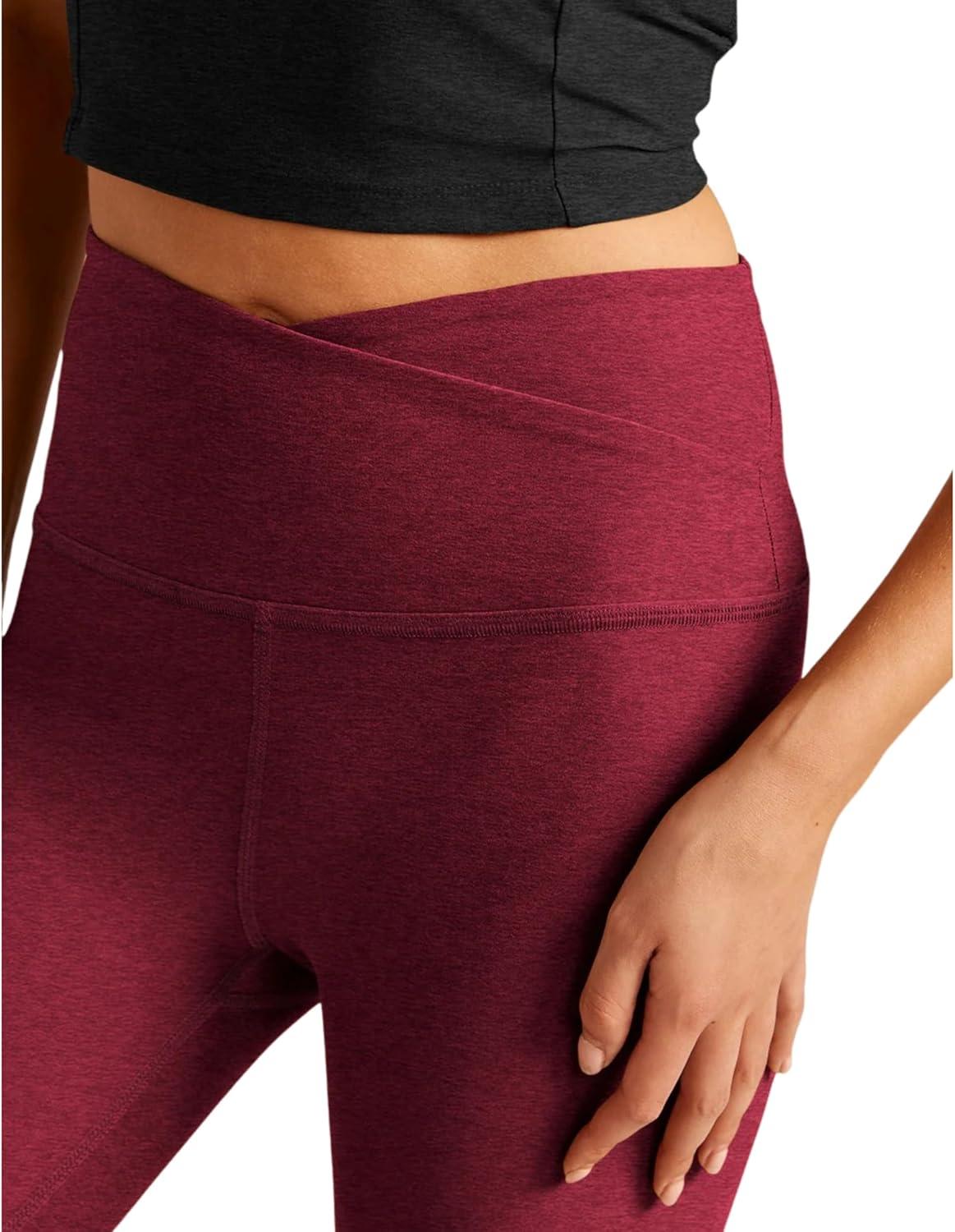 imageBeyond Yoga Womens Spacedye at Your Leisure High Waisted Midi LeggingBordeaux Heather